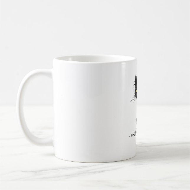 GRUMPY CAT - Funny Meh Cat - Crazy Cat Lady Gift Kaffeetasse (Links)