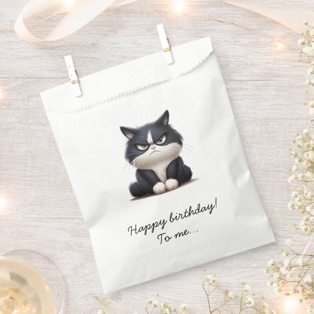 Grumpy Cat Glücklicher Geburtstag Geschenktütchen (Ausgeschnitten)