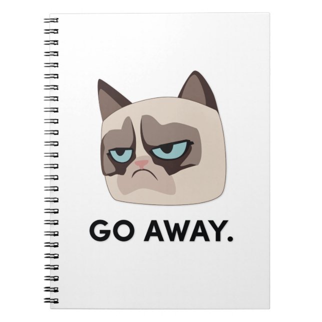 Grumpy Cat "Go Away" Sketch Notizblock (Vorderseite)
