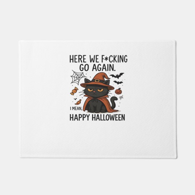 Grumpy Cat Halloween Klassischer T - Shirt Fußmatte (Vorderseite)