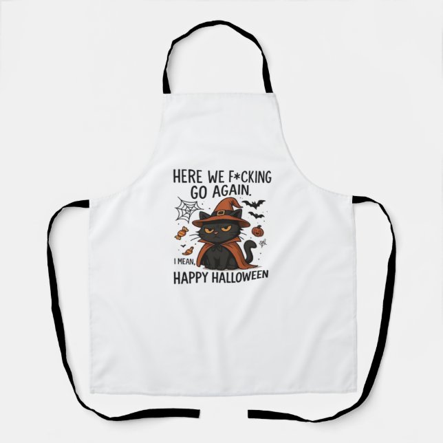Grumpy Cat Halloween Klassischer T - Shirt Schürze (Vorderseite)
