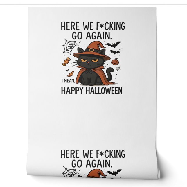 Grumpy Cat Halloween Klassischer T - Shirt Tapete (Abrollen)