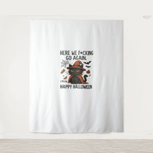 Grumpy Cat Halloween Klassischer T - Shirt Wandteppich