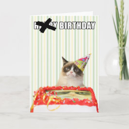 Grumpy Cat - Happy Birthday Card Karte