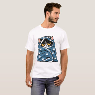 Grumpy Cat in kuscheliger Decke T-Shirt