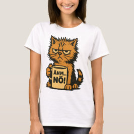 Grumpy Cat Kaffeetasse – Ähm, Nö, lustiger deutsch T-Shirt