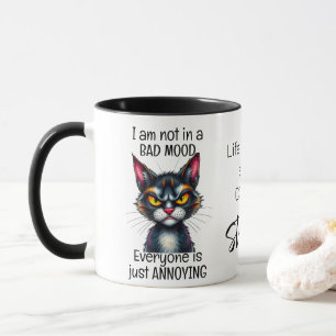 Grumpy Cat Life beginnt nach dem Kaffee-Zitat Tasse