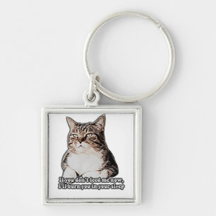Grumpy Cat Meme für Katzenliebhaber und Katzenbesi Schlüsselanhänger