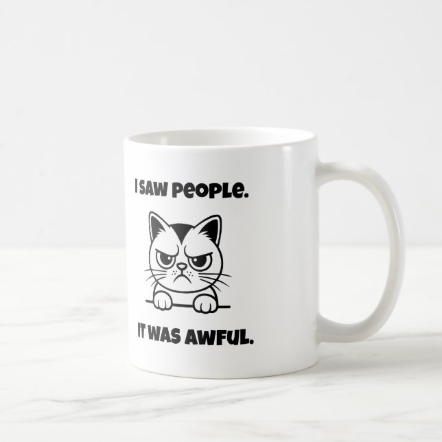 Grumpy Cat Mug – Anti-Social Funny Gift Kaffeetasse (Rechts)