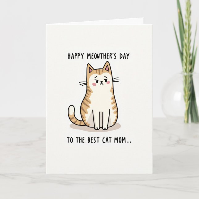 Grumpy Cat Muttertag Beste Mama Karte (Vorderseite)