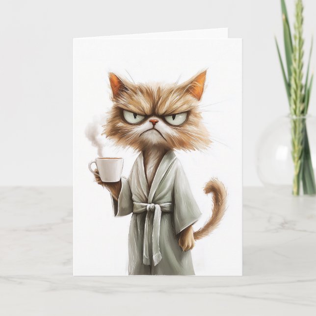 Grumpy Cat Needs Kaffee Karte (Vorderseite)
