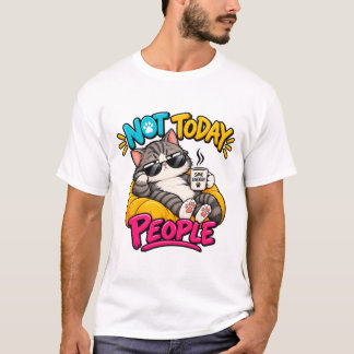 Grumpy Cat Nicht Heute Leute Lustige Anti-Soziale T-Shirt