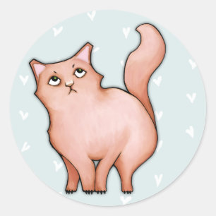Grumpy Cat Sulky Sue Herzen Rundaufkleber Runder Aufkleber
