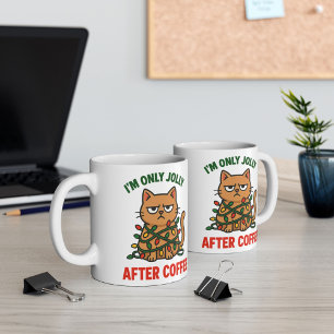 Grumpy Cat Weihnachtszeit-Tasse   Jolly nach Kaffe Kaffeetasse