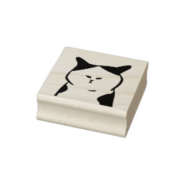 Grumpy centerpart cat stamp gummistempel