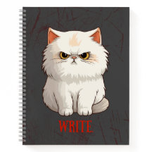Grumpy chat pun amusant Écrire Journal Carnet