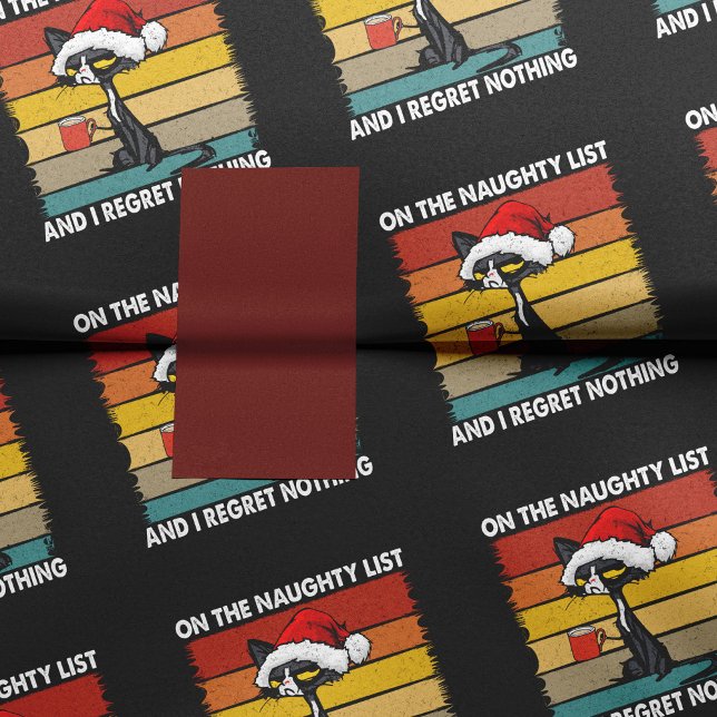 Grumpy Christmas Cat auf der Naughty List Seidenpapier (Von Creator hochgeladen)