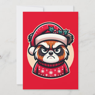 Grumpy Christmas Cat - Funny Festive Holiday Stimm Feiertagskarte