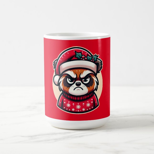 Grumpy Christmas Cat - Funny Festive Holiday Stimm Kaffeetasse (Mittel)