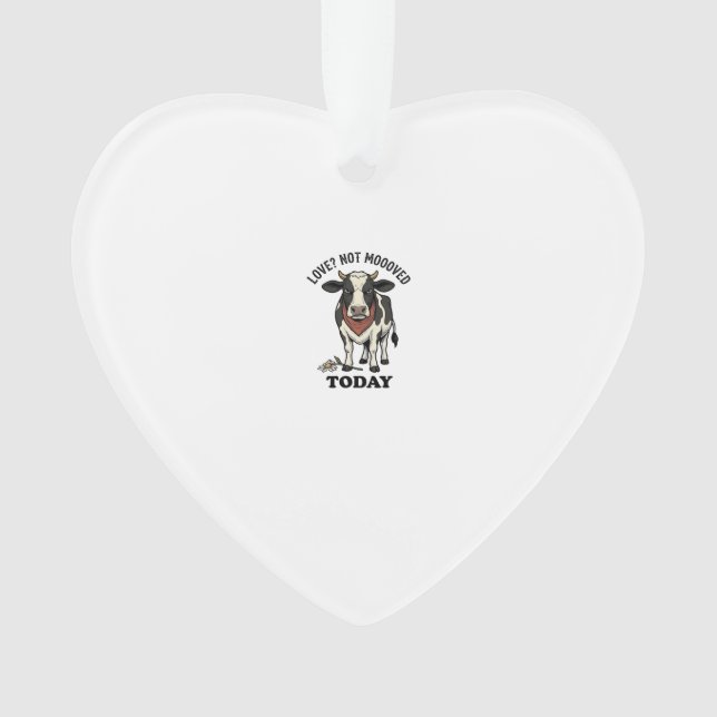 Grumpy Cow Valentine mürrisches Bauernhumor-Shirt Ornament (Vorderseite)
