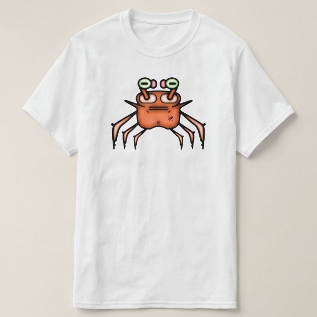 Grumpy Crab Funny T-Shirt (Design vorne)