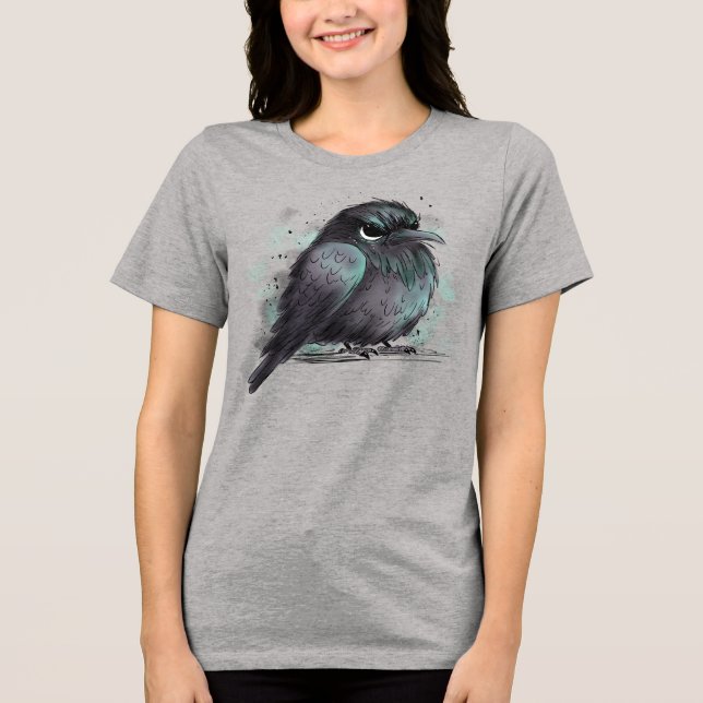 Grumpy Crow Tri-Blend Shirt (Vorderseite)