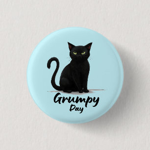 Grumpy Day mit Black Cat Button