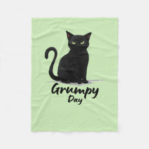 Grumpy Day mit Black Cat Fleecedecke