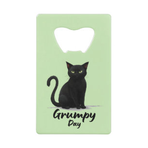 Grumpy Day mit Black Cat Geldbeutel Flaschenöffner