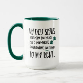 Grumpy Dog Funny Zitat mit Foto grün Tasse