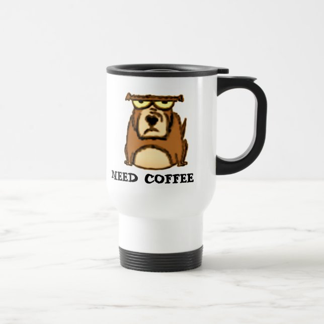 Grumpy Dog Travel Mug Reisebecher (Rechts)