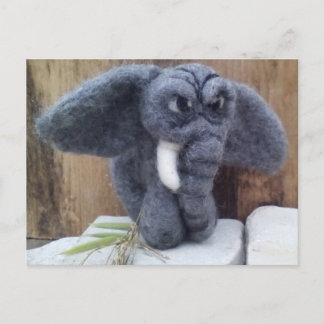 Grumpy elefant postkarte