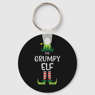 Grumpy Elf passendes Weihnachten für Familie Opa X Schlüsselanhänger
