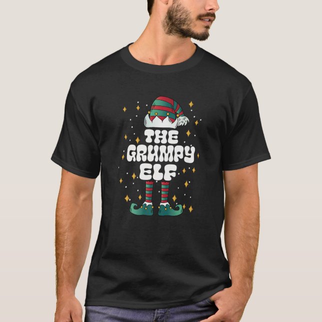 Grumpy Elf Xmas Group Christmas Matching Family Re T-Shirt (Vorderseite)
