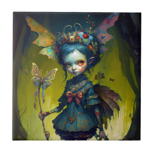 Grumpy Fairy Pixie Fantasy Art Fliese