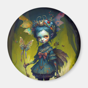 Grumpy Fairy Pixie Fantasy Art Magnet