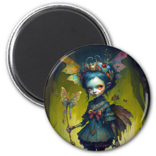 Grumpy Fairy Pixie Fantasy Art Magnet