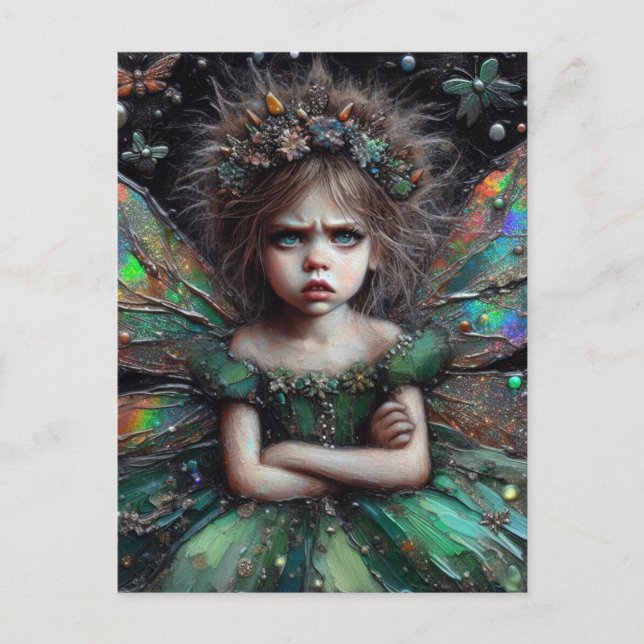 Grumpy Fairy Postkarte (Vorderseite)