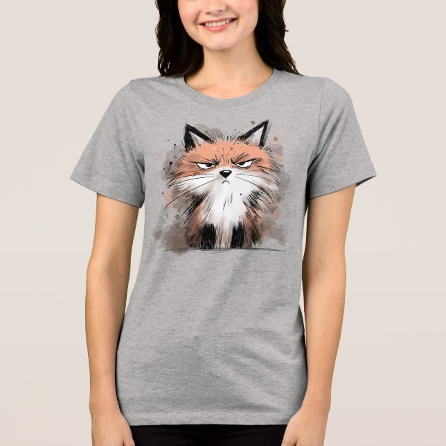 Grumpy Fox Tri-Blend Shirt (Vorderseite)
