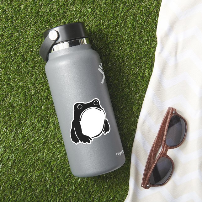 Grumpy Frog zeichnete japanische Kunst von Matsumo Aufkleber (HydroFlask Insitu)