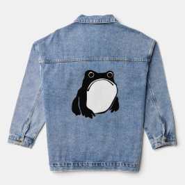Grumpy Frog zeichnete japanische Kunst von Matsumo Jeansjacke