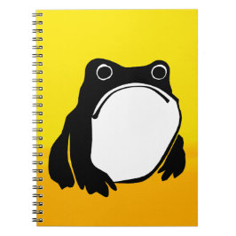 Grumpy Frog zeichnete japanische Kunst von Matsumo Notizblock