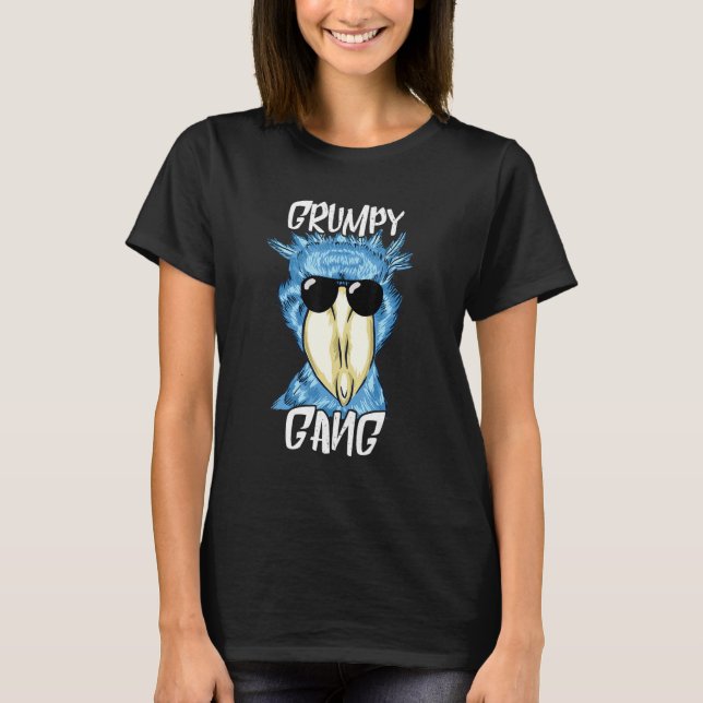Grumpy Gang Shoebill Bird Sunglass African Bird Sh T-Shirt (Vorderseite)