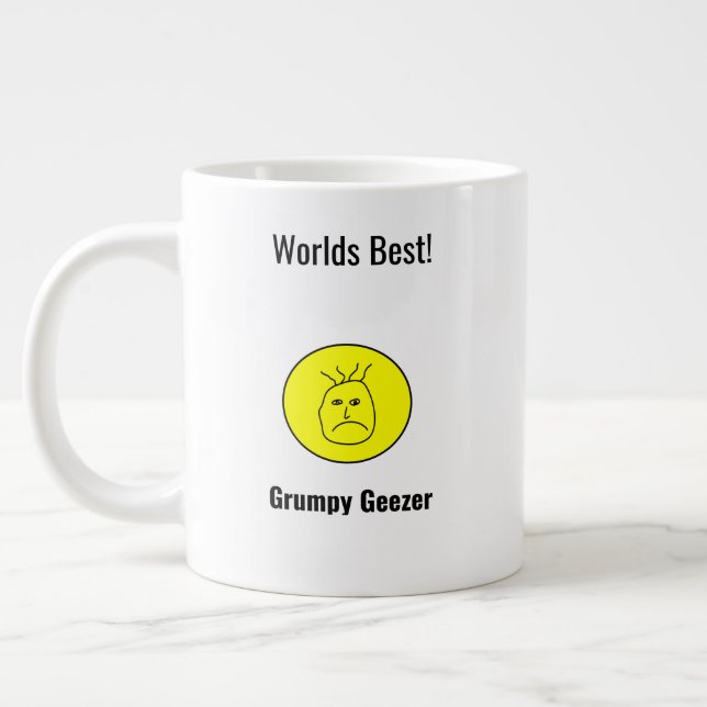 Grumpy Geezer Vatertag Jumbo-Tasse (Links)