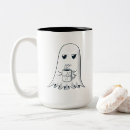 Grumpy Ghost mit Coffee Tasse Design