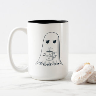 Grumpy Ghost mit Coffee Tasse Design
