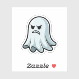 Grumpy Ghost Sticker – Angry Cute Boo