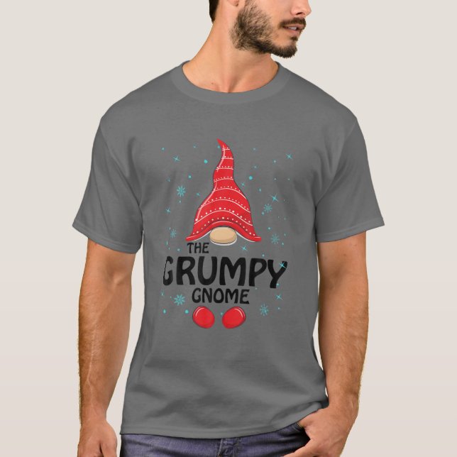 Grumpy Gnome Matching Family Group Weihnachts-Part T-Shirt (Vorderseite)