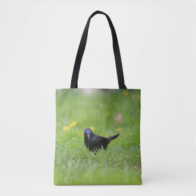 Grumpy Grackle Tote Tasche (Vorderseite)