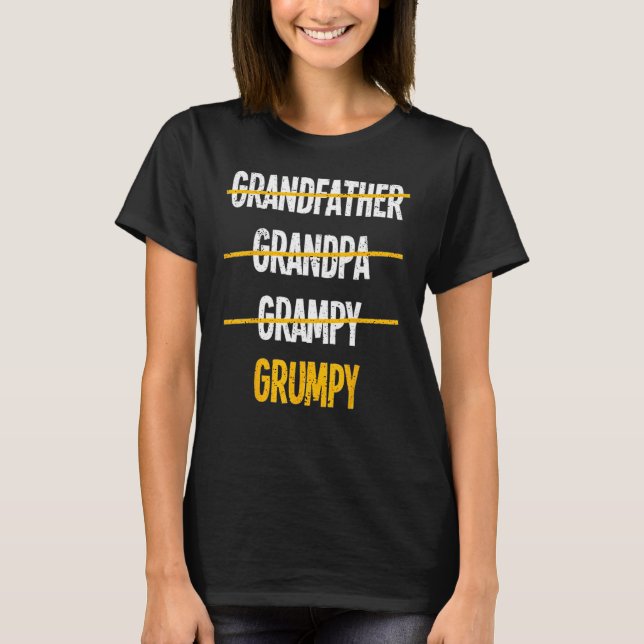 Grumpy Grandfather Family Father Day 1 T-Shirt (Vorderseite)